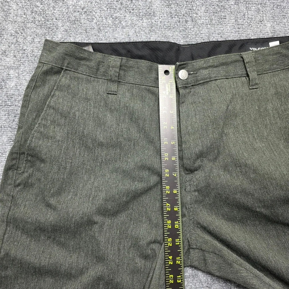 Volcom Vmonty‎ Modern Stretch Chino Pants Men's 36 Heather Olive Green A11313S1